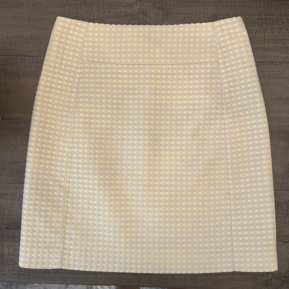 Yellow polka dot skirt Loft